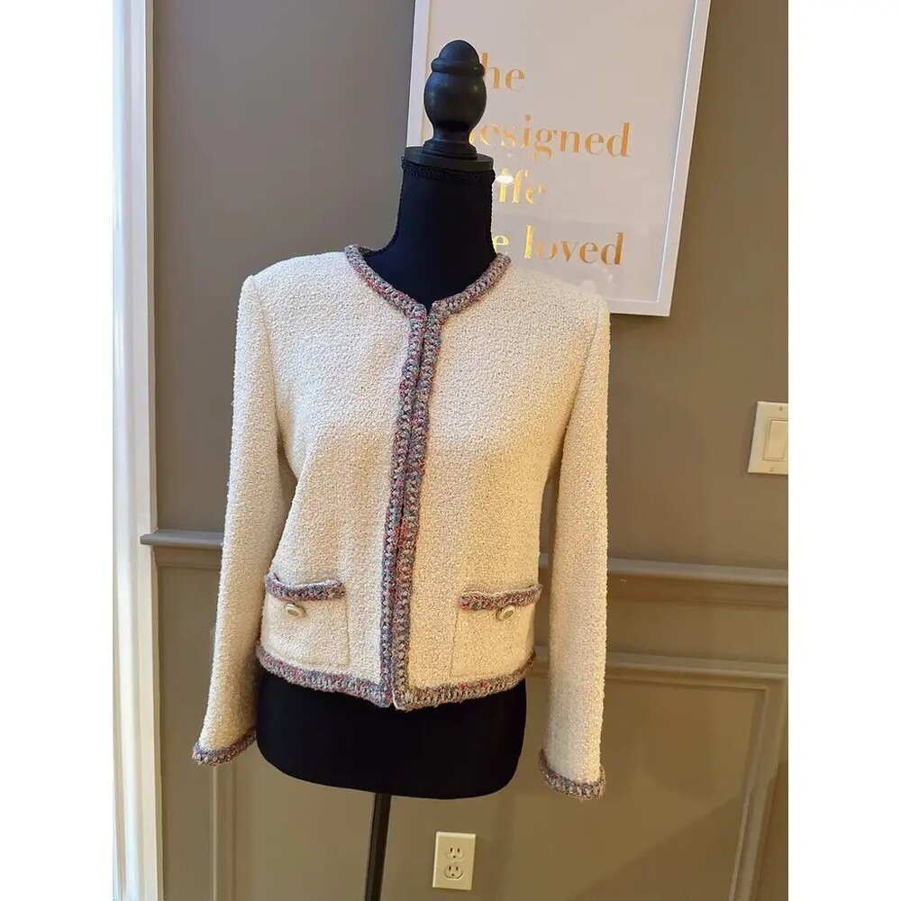 Chanel 2020C Beige (Cream) Tweed Jacket